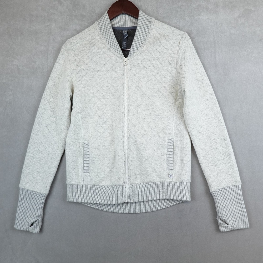 Mountain Hardwear Sarafin Long Sleeve Bomber Jacket Wool Blend Sweater Womens S